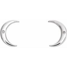 Load image into Gallery viewer, .005 CTW Diamond Crescent Earrings