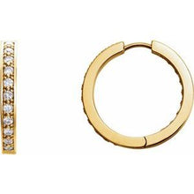 Load image into Gallery viewer, 3/4 CTW Diamond Inside-Outside 17.38 mm Hoop Earrings