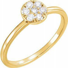 Load image into Gallery viewer, 1/5 CTW Diamond Stackable Cluster Ring