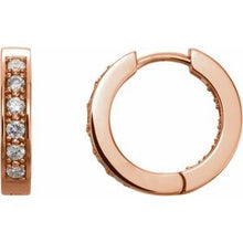 Load image into Gallery viewer, 3/4 CTW Diamond Inside-Outside 17.38 mm Hoop Earrings