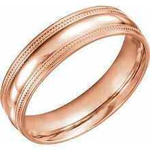 Load image into Gallery viewer, 8 mm Coin Edge Design Band