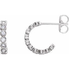 Load image into Gallery viewer, 3/8 CTW Lab-Grown Diamond Hoop Earrings