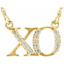 Load image into Gallery viewer, .07 CTW Diamond "XO" 16 1/2" Necklace