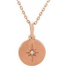 Load image into Gallery viewer, .01 CT Diamond Starburst 16-18" Necklace