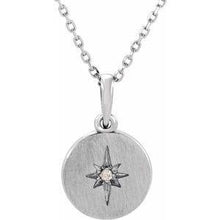 Load image into Gallery viewer, .01 CT Diamond Starburst 16-18" Necklace