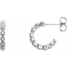 Load image into Gallery viewer, 1/10 CTW Diamond Hoop Earrings