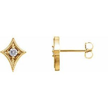 Load image into Gallery viewer, 1/8 CTW Diamond Geometric Earrings