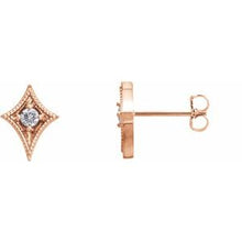 Load image into Gallery viewer, 1/8 CTW Diamond Geometric Earrings