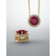 Load image into Gallery viewer, Chatham&reg Created Ruby & .07 CTW Diamond Slide Pendant