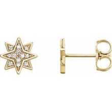 Load image into Gallery viewer, .08 CTW Diamond Star Earrings