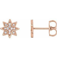 Load image into Gallery viewer, .08 CTW Diamond Star Earrings