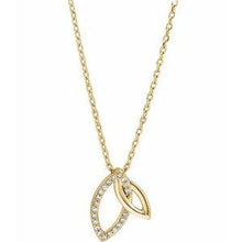 Load image into Gallery viewer, .05 CTW Diamond Double Leaf 18" Necklace
