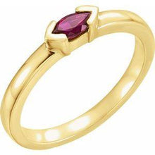 Load image into Gallery viewer, Mozambique Garnet Marquise Stackable Family Ring