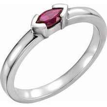 Load image into Gallery viewer, Mozambique Garnet Marquise Stackable Family Ring