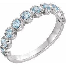 Load image into Gallery viewer, Aquamarine Beaded Ring