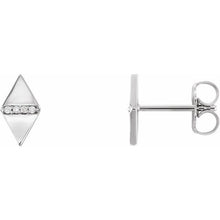 Load image into Gallery viewer, .025 CTW Diamond Geometric Earrings