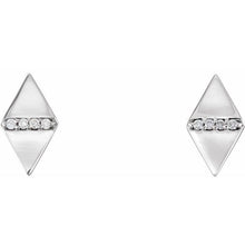 Load image into Gallery viewer, .025 CTW Diamond Geometric Earrings