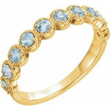 Load image into Gallery viewer, Aquamarine Beaded Ring