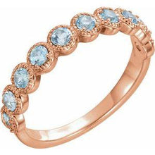 Load image into Gallery viewer, Aquamarine Beaded Ring