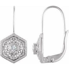 Load image into Gallery viewer, .06 CTW Diamond Filigree Earrings