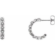 Load image into Gallery viewer, 1/10 CTW Diamond Hoop Earrings