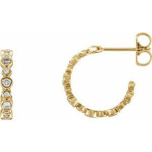 Load image into Gallery viewer, 1/4 CTW Diamond Hoop Earrings