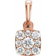 Load image into Gallery viewer, 1/4 CTW Diamond Cluster Pendant