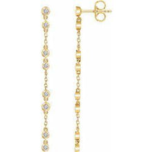 Load image into Gallery viewer, 1/3 CTW Diamond Chain Earrings