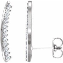 Load image into Gallery viewer, 1/3 CTW Diamond Ear Climbers