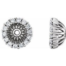Load image into Gallery viewer, 1/8 CTW Diamond Earring Jackets with 3.6 mm ID