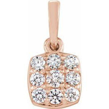 Load image into Gallery viewer, 1/4 CTW Diamond Cluster Pendant