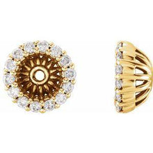 Load image into Gallery viewer, 1/8 CTW Diamond Earring Jackets with 3.6 mm ID