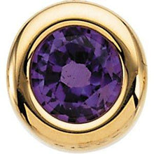 Load image into Gallery viewer, 4 mm Round Imitation Blue Zircon Birthstone Slide Pendant