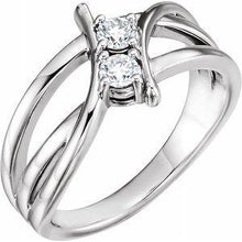 Load image into Gallery viewer, 1 CTW Diamond Two-Stone Ring