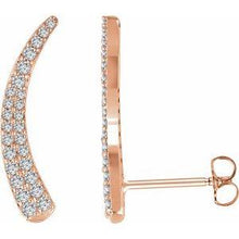 Load image into Gallery viewer, 3/8 CTW Diamond Ear Climbers