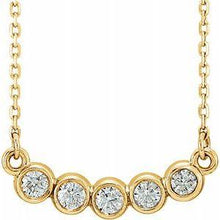 Load image into Gallery viewer, 1/3 CTW Diamond Bezel-Set 16-18" Necklace