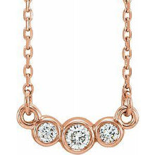 Load image into Gallery viewer, Graduated Bezel-Set 1/8 CTW Diamond 16-18" Necklace