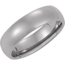 Load image into Gallery viewer, Black Titanium 6 mm Domed Polished Band