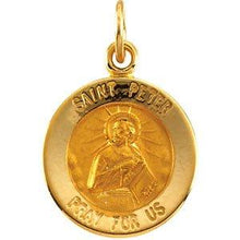 Load image into Gallery viewer, 18 mm Round St. Peter Medal