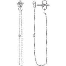 Load image into Gallery viewer, .08 CTW Diamond Chain Earrings