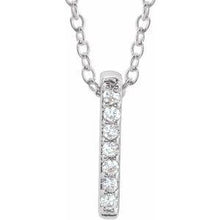 Load image into Gallery viewer, .05 CTW Diamond Bar 16-18" Necklace