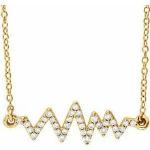 Load image into Gallery viewer, 1/6 CTW Diamond Heartbeat 16-18" Necklace