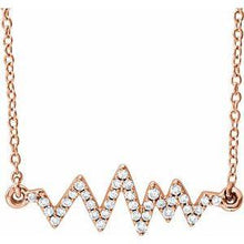 Load image into Gallery viewer, 1/6 CTW Diamond Heartbeat 16-18" Necklace