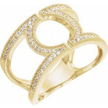 Load image into Gallery viewer, 1/4 CTW Round Geometric Diamond Ring