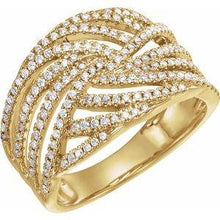 Load image into Gallery viewer, 1/2 CTW Diamond Accented Criss-Cross Ring
