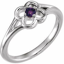 Load image into Gallery viewer, Blue Sapphire Youth Flower Ring