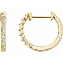 Load image into Gallery viewer, 1/5 CTW Diamond 15.25 mm Hoop Earrings
