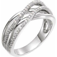 Load image into Gallery viewer, .06 CTW Diamond Criss-Cross Ring