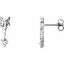 Load image into Gallery viewer, 1/6 CTW Diamond Arrow Earrings