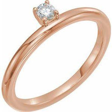 Load image into Gallery viewer, 3 mm Round Forever One™ Moissanite Ring